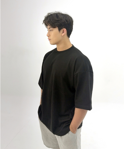 BARBELLWORKS(バーベルワークス)の「ジムウェアストリートスタンダードオーバーボックスフィット(Tシャツ/カットソー・メンズ・ブラック/チャコール/ホワイト/ピンク/カーキ・MEDIUM/SMALL/LARGE/X-LARGE/XX-LARGE)」の8枚目の写真