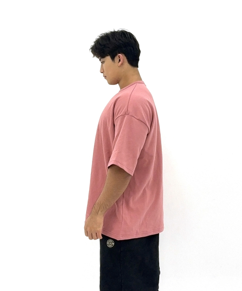 BARBELLWORKS(バーベルワークス)の「ジムウェアストリートスタンダードオーバーボックスフィット(Tシャツ/カットソー・メンズ・ブラック/チャコール/ホワイト/ピンク/カーキ・MEDIUM/SMALL/LARGE/X-LARGE/XX-LARGE)」の16枚目の写真