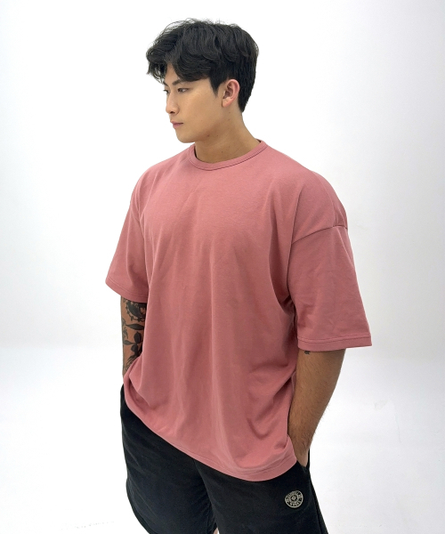 BARBELLWORKS(バーベルワークス)の「ジムウェアストリートスタンダードオーバーボックスフィット(Tシャツ/カットソー・メンズ・ブラック/チャコール/ホワイト/ピンク/カーキ・MEDIUM/SMALL/LARGE/X-LARGE/XX-LARGE)」の17枚目の写真