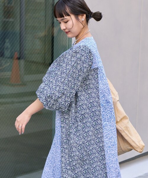 CIAOPANIC TYPY(チャオパニックティピー)の「【Aguni】花柄切替袖ボリュームワンピース(ワンピース・レディース・レッド/ブルー・ONE SIZE)」の6枚目の写真
