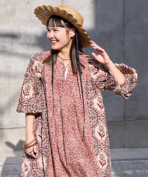 CIAOPANIC TYPY(チャオパニックティピー)の「【Aguni】花柄切替袖ボリュームワンピース(ワンピース・レディース・レッド/ブルー・ONE SIZE)」の14枚目の写真