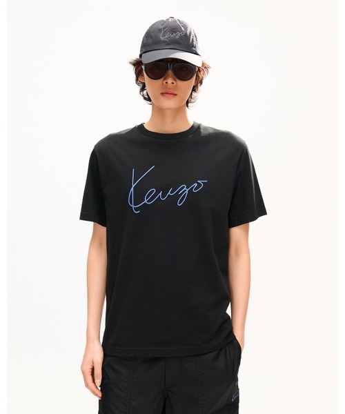 KENZO（ケンゾー）の「'KENZO Signature' エンブロイダリー Tシャツ イン コットン（Tシャツ/カットソー・メンズ・ブラック系その他5・MEDIUM/SMALL/LARGE/X-LARGE/XX-LARGE/X-SMALL）」の3枚目の写真
