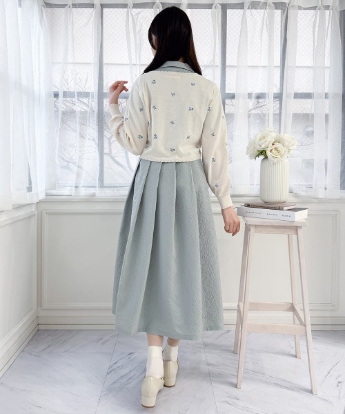F i.n.t(フィント)の「【UVカット】小花刺繍ニットカーディガン/fint フィント(カーディガン/ボレロ・レディース・アイボリー/ライトピンク/ライトブルー・FREE)」の8枚目の写真