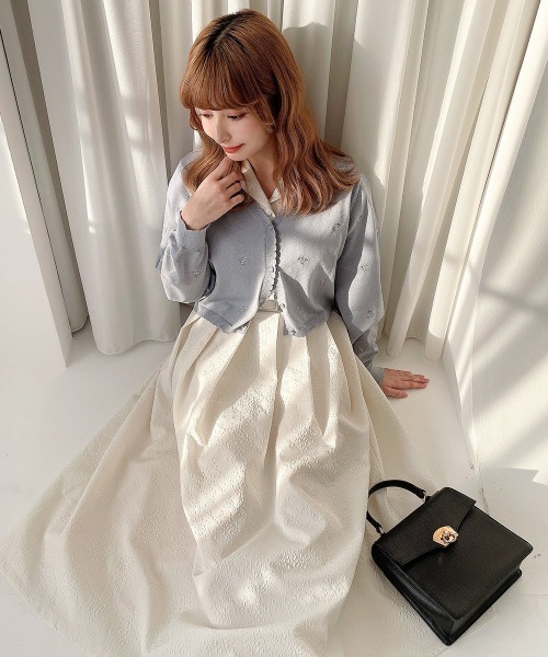 F i.n.t(フィント)の「【UVカット】小花刺繍ニットカーディガン/fint フィント(カーディガン/ボレロ・レディース・アイボリー/ライトピンク/ライトブルー・FREE)」の15枚目の写真