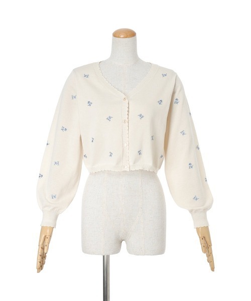 F i.n.t(フィント)の「【UVカット】小花刺繍ニットカーディガン/fint フィント(カーディガン/ボレロ・レディース・アイボリー/ライトピンク/ライトブルー・FREE)」の16枚目の写真