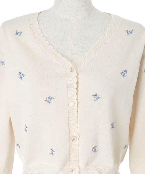 F i.n.t(フィント)の「【UVカット】小花刺繍ニットカーディガン/fint フィント(カーディガン/ボレロ・レディース・アイボリー/ライトピンク/ライトブルー・FREE)」の21枚目の写真