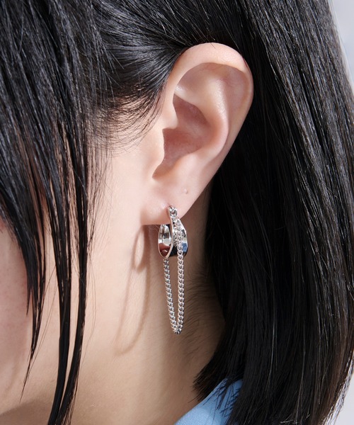 ピアス5 ペア おまとめ chained hoop pair pierce / チェーンドフープペアピアス(両耳用