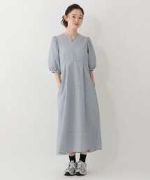 Afternoon Tea（アフタヌーンティー）の「ギンガムチェックサッカーパフスリーブワンピース（ワンピース）」