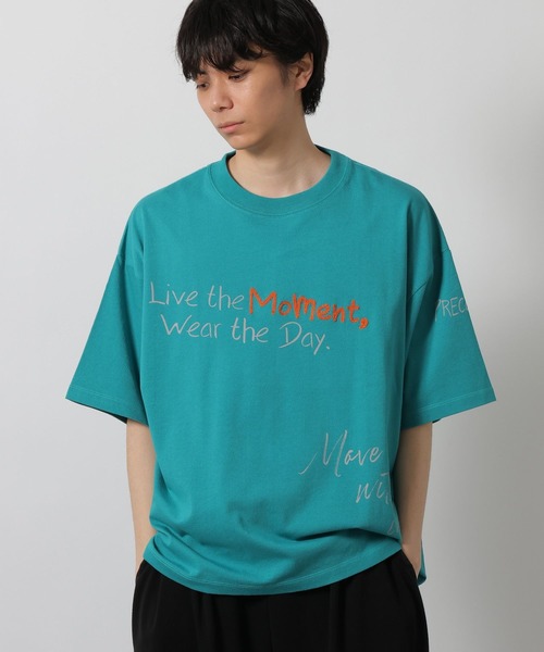 LAKOLE(ラコレ)の「トビガラ梨地Tシャツ / 669034(Tシャツ/カットソー・メンズ・ホワイト/ブラック/ブルー・MEDIUM/LARGE)」の3枚目の写真