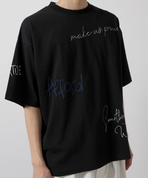 LAKOLE(ラコレ)の「トビガラ梨地Tシャツ / 669034(Tシャツ/カットソー・メンズ・ホワイト/ブラック/ブルー・MEDIUM/LARGE)」の10枚目の写真