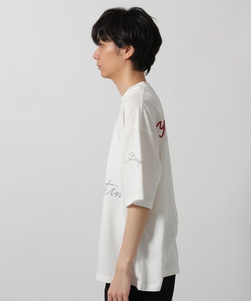 LAKOLE(ラコレ)の「トビガラ梨地Tシャツ / 669034(Tシャツ/カットソー・メンズ・ホワイト/ブラック/ブルー・MEDIUM/LARGE)」の16枚目の写真