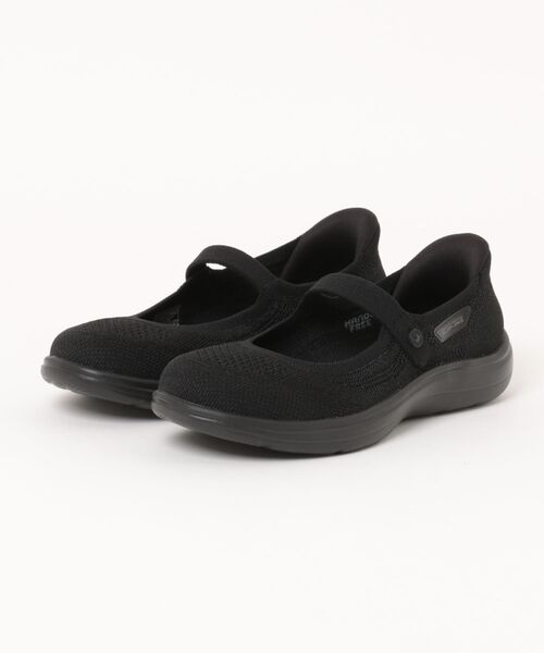 SKECHERS（スケッチャーズ）の「【SKECHERS】スリップインズ ON-THE-GO（スニーカー・レディース・ブラック×ブラック/ベージュ・24.5cm/24.0cm/23.5cm/23.0cm/25.0cm/22.5cm）」の2枚目の写真