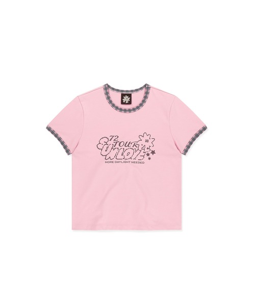 SUNLOVE(サンラブ)の「W 72 Tour Ringer Tee(Tシャツ/カットソー・レディース・チャコール/ピンク/ホワイト・S/M)」の3枚目の写真