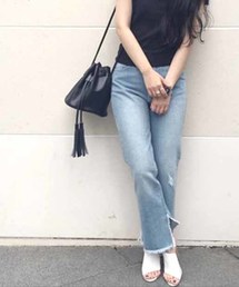 goocy | フリンジスリットデニムパンツ(デニムパンツ)