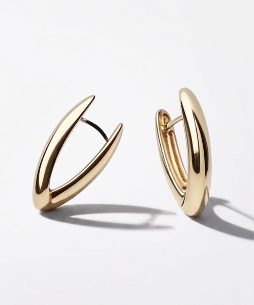 Lyvi(ライビィ)の「V-Veil Drop Hoop Pierce / 金属アレルギー対応(ピアス(両耳用)・レディース・シルバー/ゴールド・FREE)」の2枚目の写真