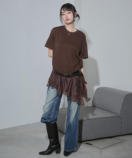 ENVYM(アンビー)の「ローライズストレートパンツ(デニムパンツ・レディース・ブルー・MEDIUM/SMALL)」の9枚目の写真
