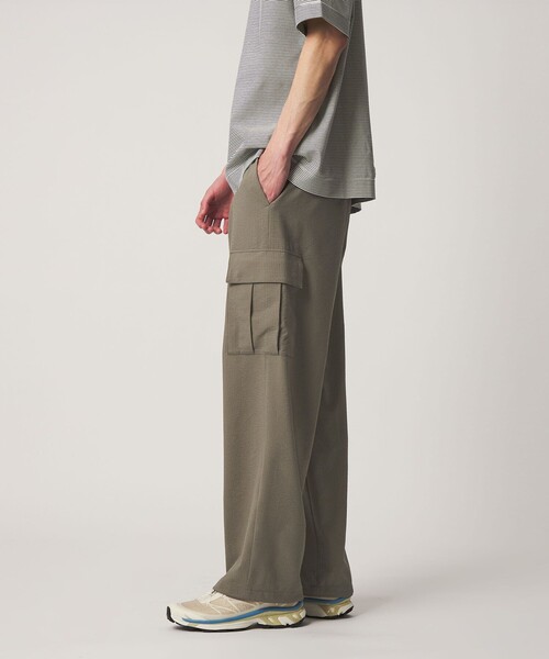 UNITED ARROWS(ユナイテッドアローズ)の「DotAir ドットエア サッカー カーゴイージーパンツ 吸水速乾(カーゴパンツ・メンズ・ブラック/オリーブ・XL/L/M/S)」の15枚目の写真