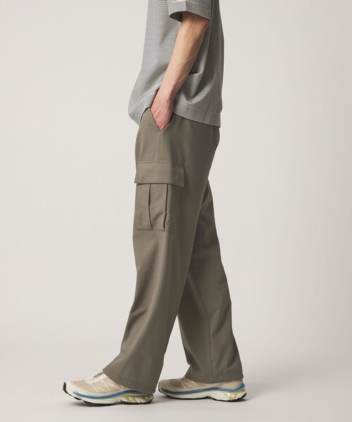 UNITED ARROWS(ユナイテッドアローズ)の「DotAir ドットエア サッカー カーゴイージーパンツ 吸水速乾(カーゴパンツ・メンズ・ブラック/オリーブ・XL/L/M/S)」の16枚目の写真