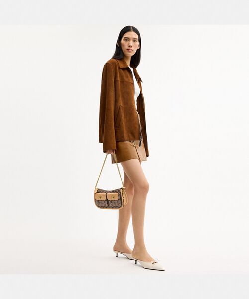 COACH(コーチ)の「ツイン ターンロック ウェイバリー バッグ・シグネチャー ジャカード(ショルダーバッグ・レディース・ベージュ系その他・ONE)」の4枚目の写真