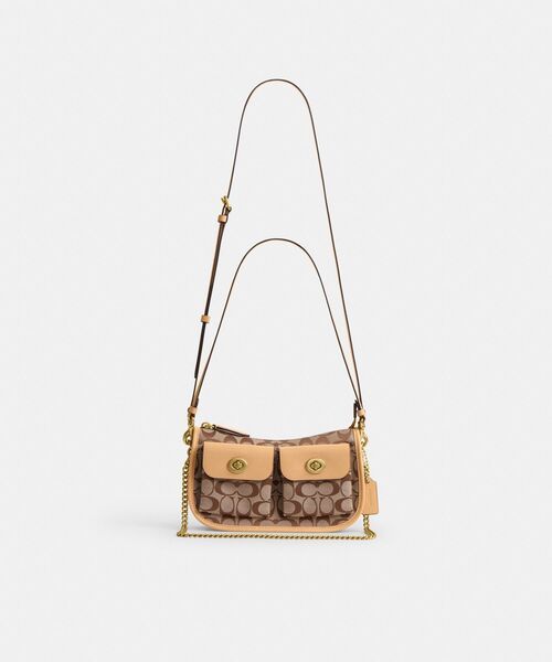 COACH(コーチ)の「ツイン ターンロック ウェイバリー バッグ・シグネチャー ジャカード(ショルダーバッグ・レディース・ベージュ系その他・ONE)」の12枚目の写真