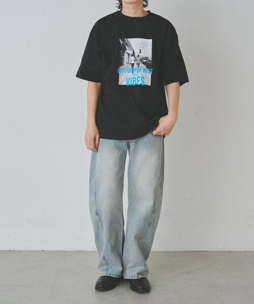 COLONY 2139(コロニートゥーワンスリーナイン)の「ウエストコーストフォトプリントTシャツ(Tシャツ/カットソー・メンズ・ブラック/ホワイト・LARGE/MEDIUM)」の6枚目の写真