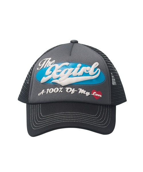 X-girl(エックスガール)の「OVAL LOGO TRUCKER CAP(キャップ・レディース・ブラック/オリーブ・ONE SIZE)」の11枚目の写真
