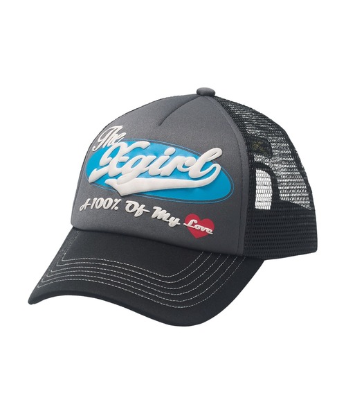 X-girl(エックスガール)の「OVAL LOGO TRUCKER CAP(キャップ・レディース・ブラック/オリーブ・ONE SIZE)」の12枚目の写真