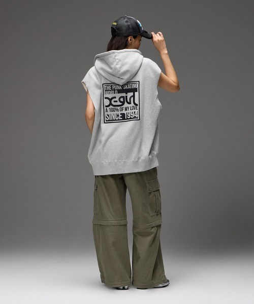 X-girl(エックスガール)の「OVAL LOGO TRUCKER CAP(キャップ・レディース・ブラック/オリーブ・ONE SIZE)」の8枚目の写真