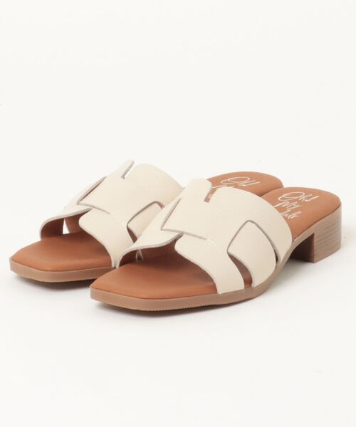 セール】OH! MY SANDALS オーマイサンダルズ SQUARE LEATHER MULE