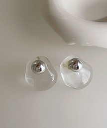 クリアアクリル×メタル ピアス