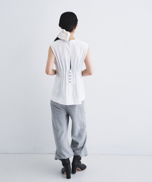 CODE A(コードエー)の「back tack blouse(シャツ/ブラウス・レディース・ライトブルー/ホワイト・00)」の14枚目の写真