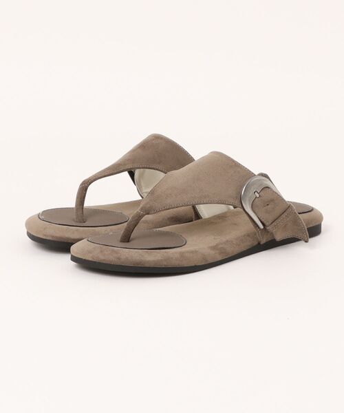 LAULEN(ローレン)の「suede touch buckle thong sandals /スエードタッチバックルトングサンダル(サンダル・レディース・カーキ/キャメル/ブラック/グレイッシュベージュ・23cm/24cm/24.5cm/24.5)」の11枚目の写真