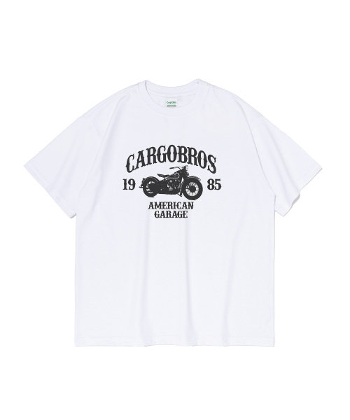 CARGOBROS(カーゴブロス)の「CB 1985 バイクグラフィック半袖Tシャツ (ホワイト)(Tシャツ/カットソー・メンズ・その他・SMALL/MEDIUM/LARGE/X-LARGE/2XL)」の1枚目の写真