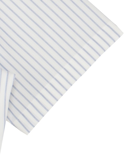TOKYO SHIRTS（トウキョウシャツ）の「【吸水速乾】【COFREX】形態安定ノンアイロン ワイド 半袖ビジネスワイシャツ（ビジネスシャツ・レディース・ブルー・LL/L/S/M/XL）」の4枚目の写真