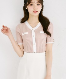 リブニット」に該当するTシャツ/カットソー（半袖）ファッション通販