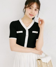 リブニット」に該当するTシャツ/カットソー（半袖）ファッション通販