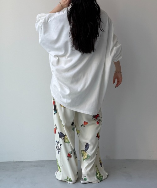 wee9s(ウィークス)の「fruity pants / フルーティーパンツ(その他パンツ・レディース・アイボリー/ブラック・FREE)」の6枚目の写真