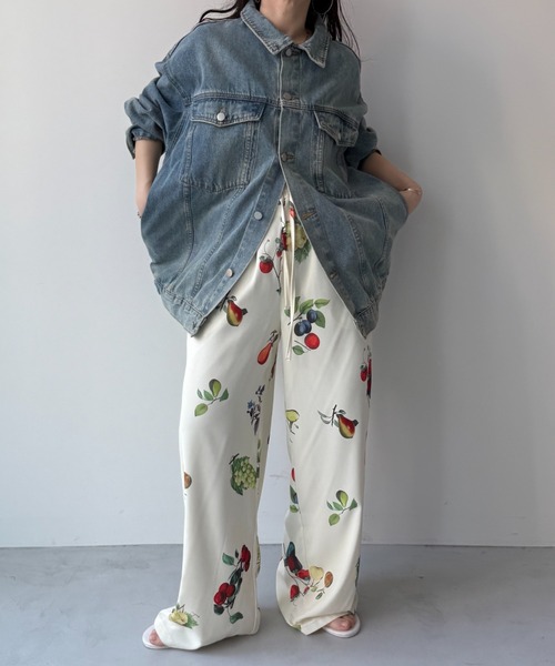 wee9s(ウィークス)の「fruity pants / フルーティーパンツ(その他パンツ・レディース・アイボリー/ブラック・FREE)」の22枚目の写真