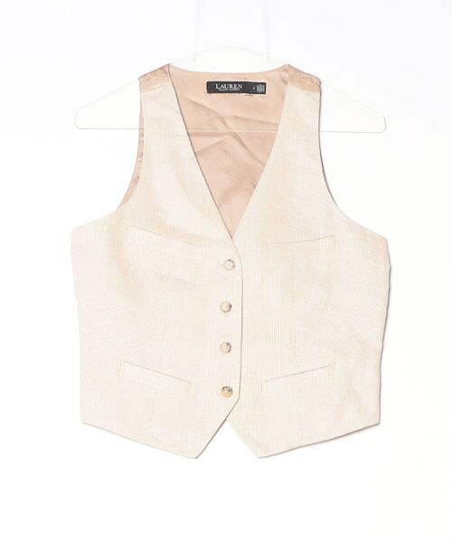 LAUREN RALPH LAUREN(ローレン ラルフ ローレン)の「リネンコットン ツイード ベスト(ベスト・レディース・ナチュラル・2/0/4/6/00)」の6枚目の写真