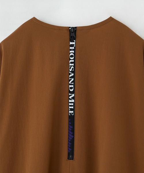 THOUSAND MILE（サウザンドマイル）の「[L's] ロングスリーブワンピース <撥水、４WAYストレッチ、UVカット>NY/PU（ワンピース・レディース・ネイビー/ブラック/ライトブラウン/チャコールグレー・FREE）」の7枚目の写真