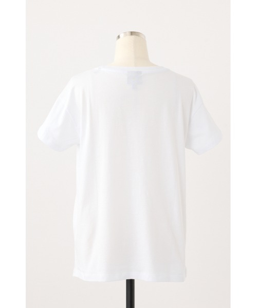 ARMANI EXCHANGE(アルマーニエクスチェンジ)の「チェーンディティール 半袖クルーネックTシャツ(Tシャツ/カットソー・レディース・ブラック/ホワイト・SMALL)」の9枚目の写真
