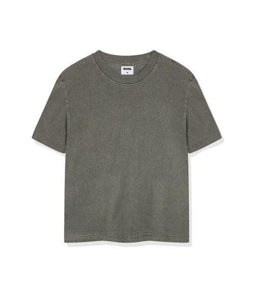 WANIL（ウェニール）の「ユルブピグメントダイング半袖Tシャツ5カラー[WASF_1001]（Tシャツ/カットソー・レディース・グレー/ベージュ/スカイブルー/チャコール/グリーン・SMALL/MEDIUM/LARGE/X-LARGE）」の2枚目の写真