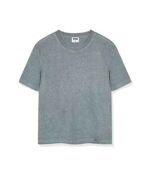 WANIL（ウェニール）の「ユルブピグメントダイング半袖Tシャツ5カラー[WASF_1001]（Tシャツ/カットソー・レディース・グレー/ベージュ/スカイブルー/チャコール/グリーン・SMALL/MEDIUM/LARGE/X-LARGE）」の5枚目の写真
