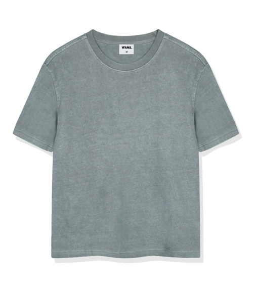 WANIL（ウェニール）の「ユルブピグメントダイング半袖Tシャツ5カラー[WASF_1001]（Tシャツ/カットソー・レディース・グレー/ベージュ/スカイブルー/チャコール/グリーン・SMALL/MEDIUM/LARGE/X-LARGE）」の7枚目の写真