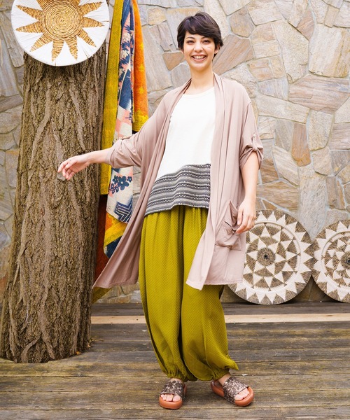 チャイハネ(チャイハネ)の「【チャイハネ】セナタカーディガン&タンクトップ2点セット(アンサンブル・レディース・ブラック/ホワイト/ベージュ/パープル・FREE)」の9枚目の写真