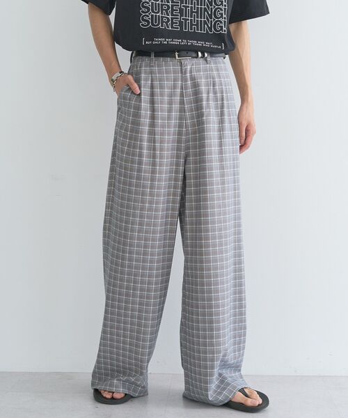 CRAFT STANDARD BOUTIQUE(クラフトスタンダードブティック)の「アソートイージーワイドスラックス(その他パンツ・メンズ・ブルー系その他5/グレー系その他3/グレー系その他2・L/M)」の4枚目の写真