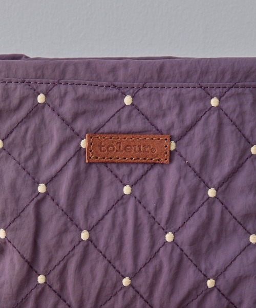 toleur(トーラ)の「【toleur】ステッチドット刺繍ショルダーバック 13050(ショルダーバッグ・レディース・パープル/ブラック・FREE)」の4枚目の写真