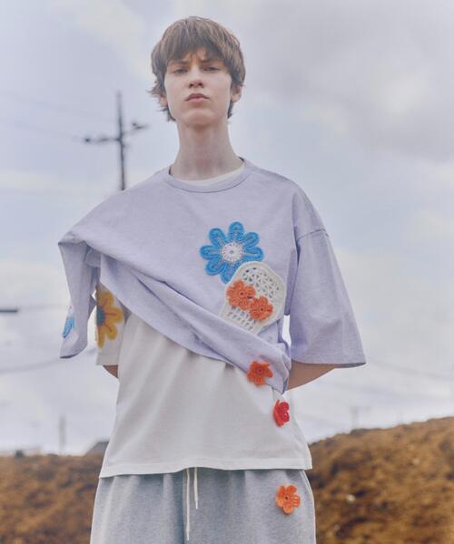 DISCOVERED（ディスカバード）の「DISCOVERED（ディスカバード） 別注MEXICAN SKULL CROCHET S/S TEE / クロシェ半袖Tシャツ（Tシャツ/カットソー・メンズ・ホワイト/ブラック/グレー・1/3）」の3枚目の写真