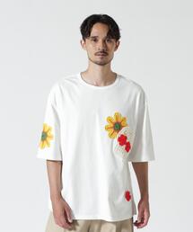 DISCOVERED(ディスカバード) 別注MEXICAN SKULL CROCHET S/S TEE / クロシェ半袖Tシャツ