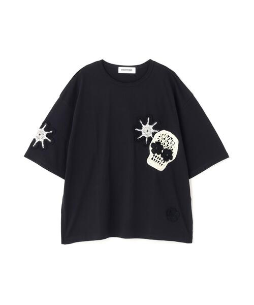 DISCOVERED（ディスカバード）の「DISCOVERED（ディスカバード） 別注MEXICAN SKULL CROCHET S/S TEE / クロシェ半袖Tシャツ（Tシャツ/カットソー・メンズ・ホワイト/ブラック/グレー・1/3）」の5枚目の写真